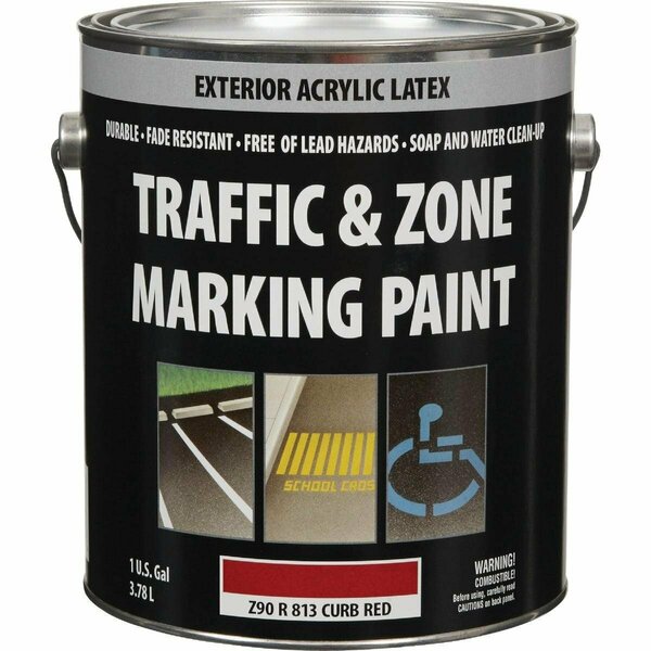 Traffic And Zone Traffic And & Curb Red Latex Gallon Traffic Paint Z90R00813-16